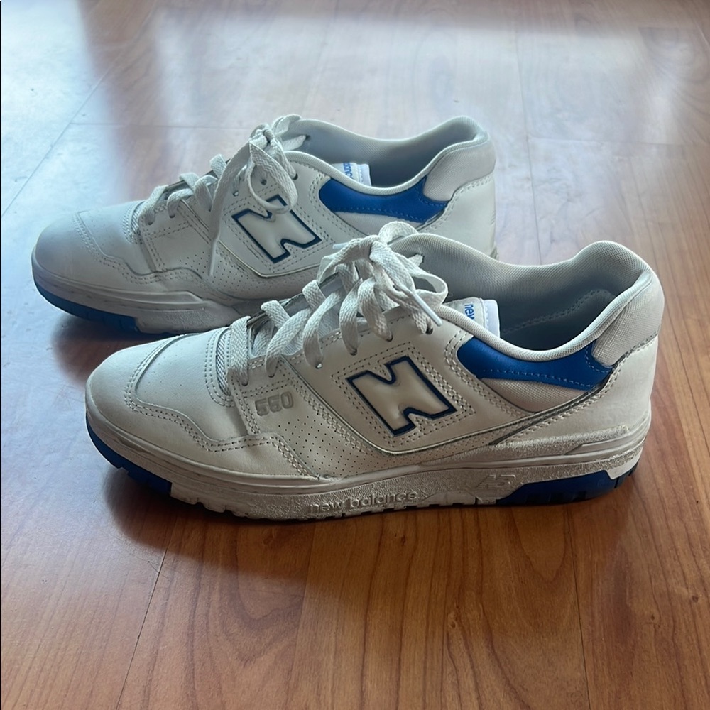 New Balance 550 White and Blue Sneakers Classic Design